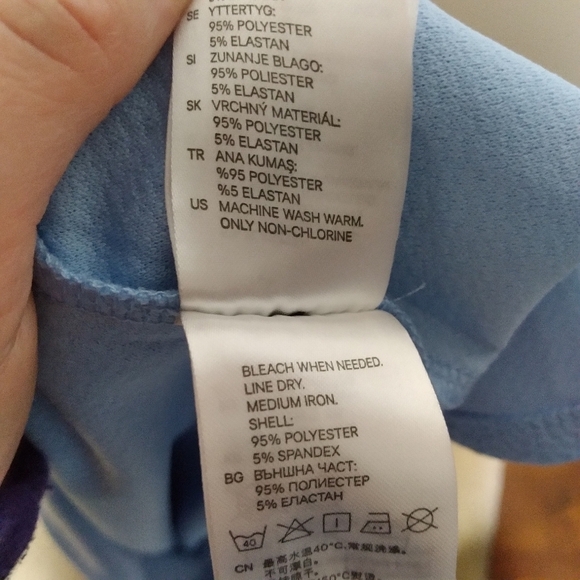 H&M Divided Light Blue Textured Knit Scoop Neck Sleeveless Skater Dress Size 6 - Picture 6 of 9